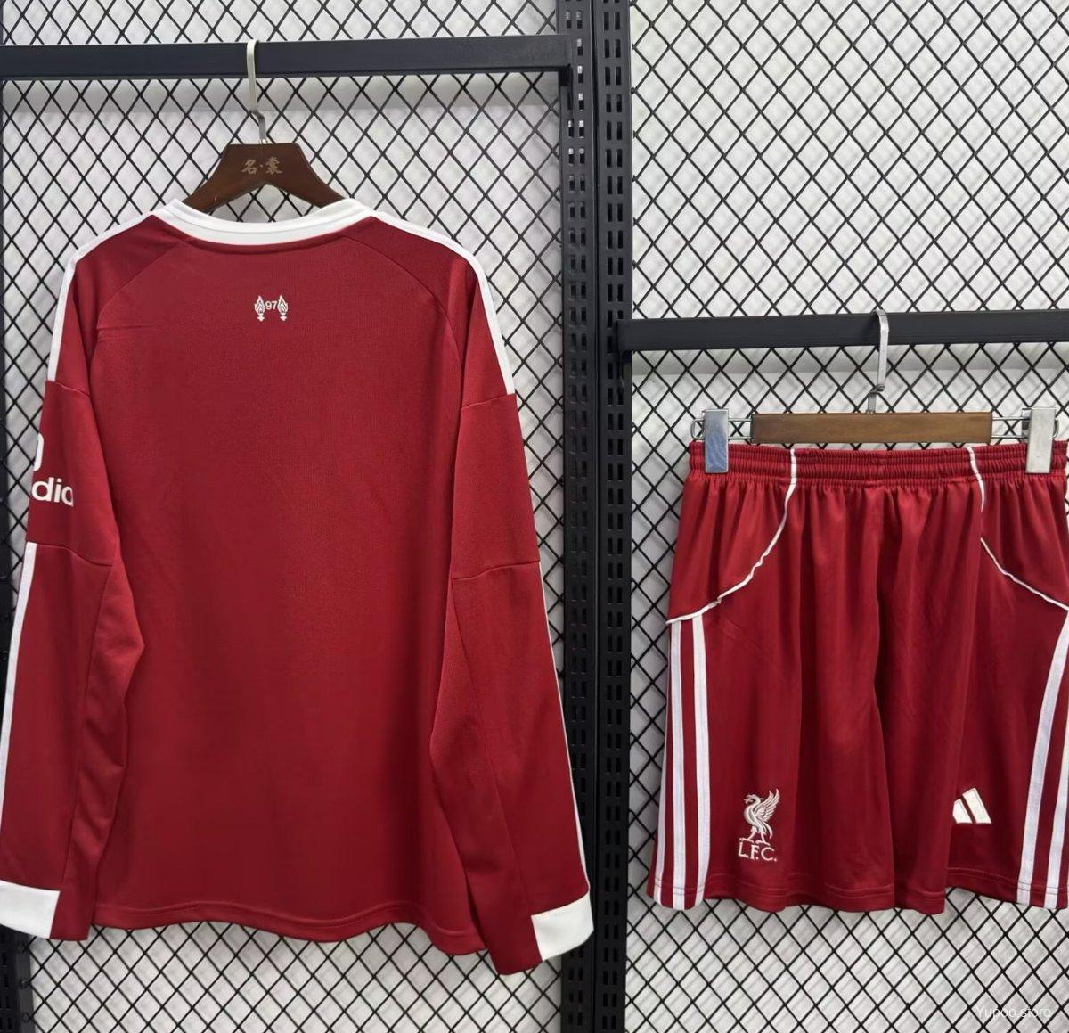 Kit Liverpool Principal Manga Comprida Criança 2025/2026