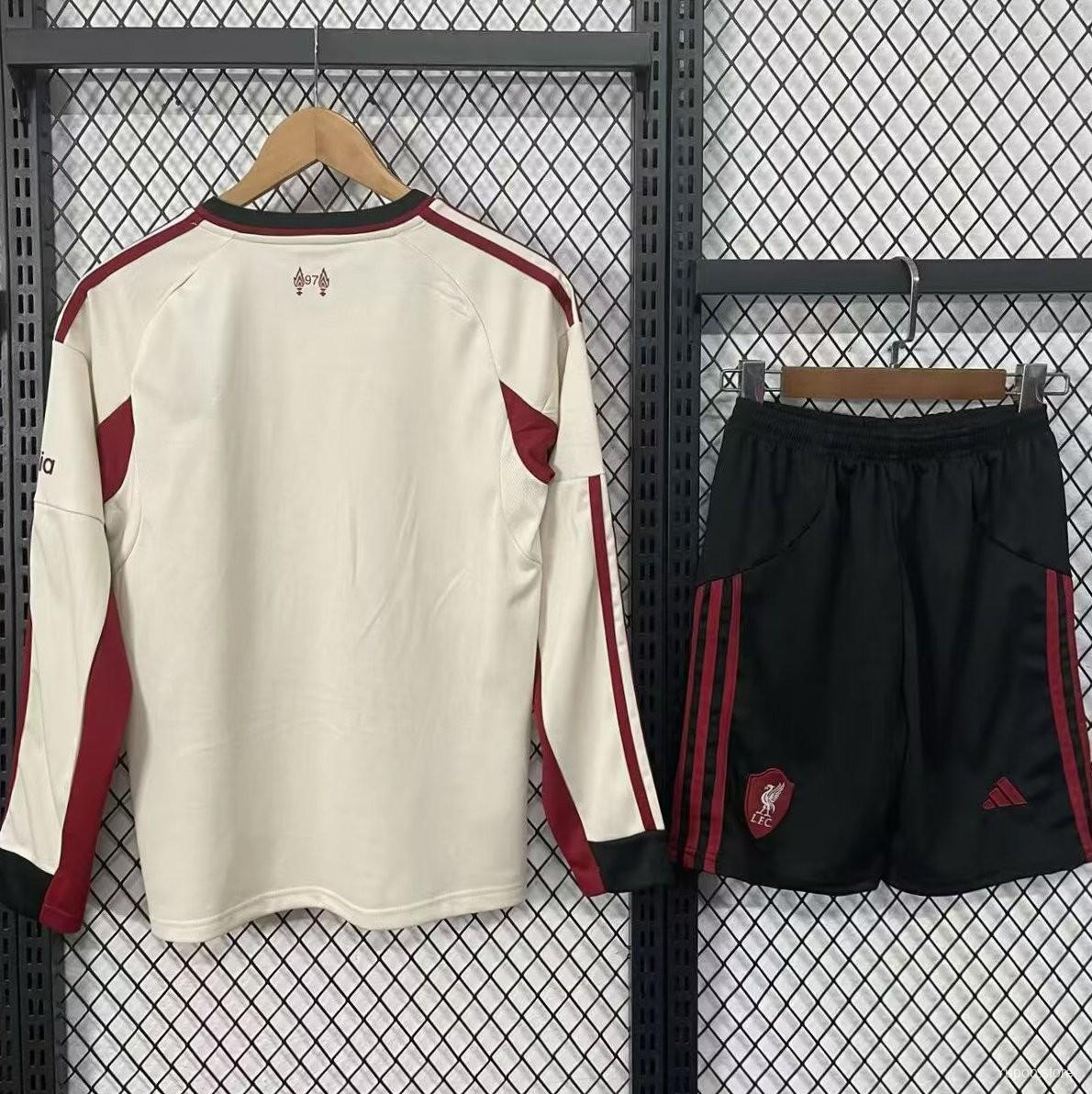 Kit Liverpool Alternativo Manga Comprida Criança 2025/2026