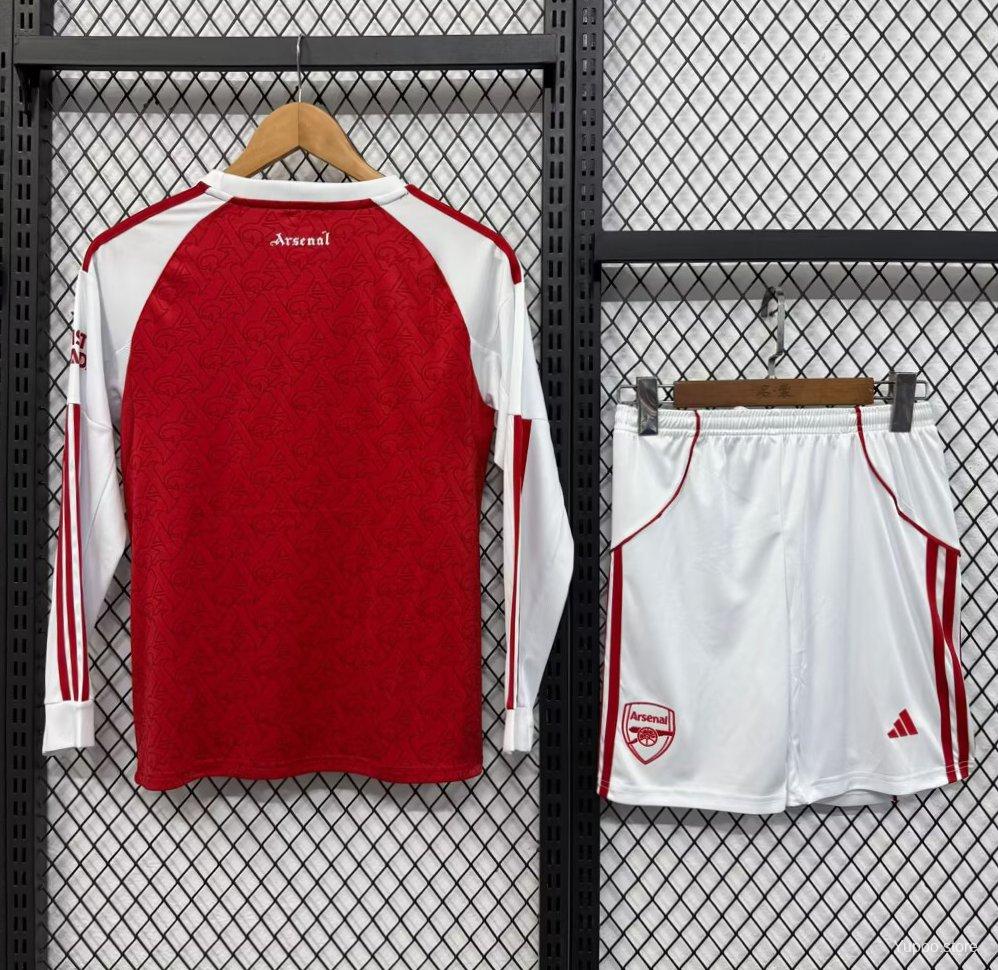Kit Arsenal Principal Manga Comprida Criança 2025/2026