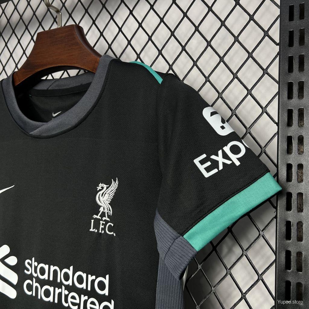 Kit Liverpool Alternativo Preto Criança 2024/2025