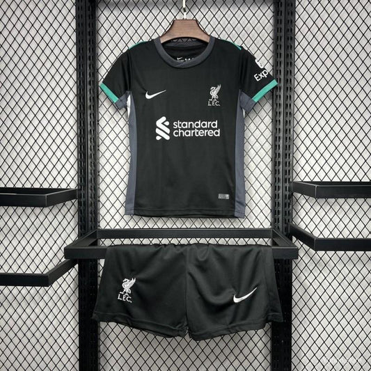 Kit Liverpool Alternativo Preto Criança 2024/2025