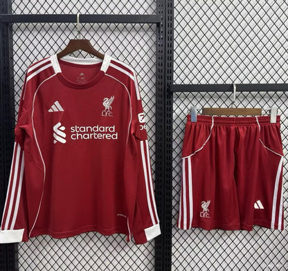 Kit Liverpool Principal Manga Comprida Criança 2025/2026