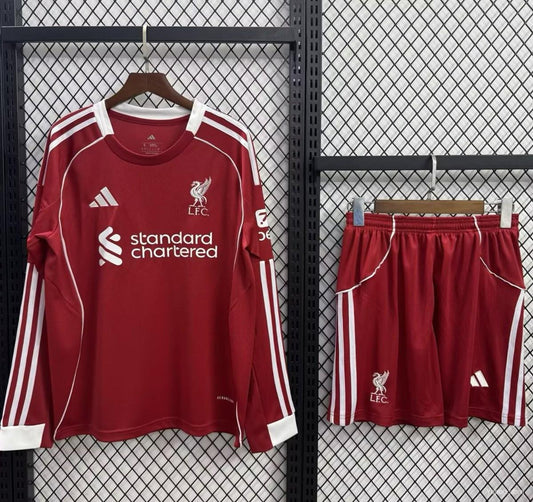 Kit Liverpool Principal Manga Comprida Criança 2025/2026