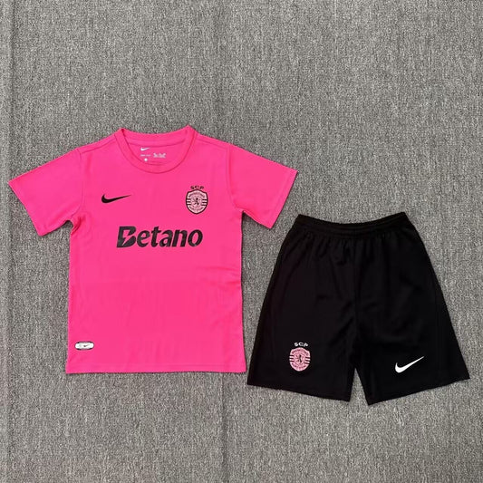 Kit Sporting Rosa Criança 2024/2025