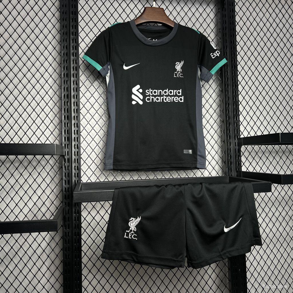 Kit Liverpool Alternativo Preto Criança 2024/2025