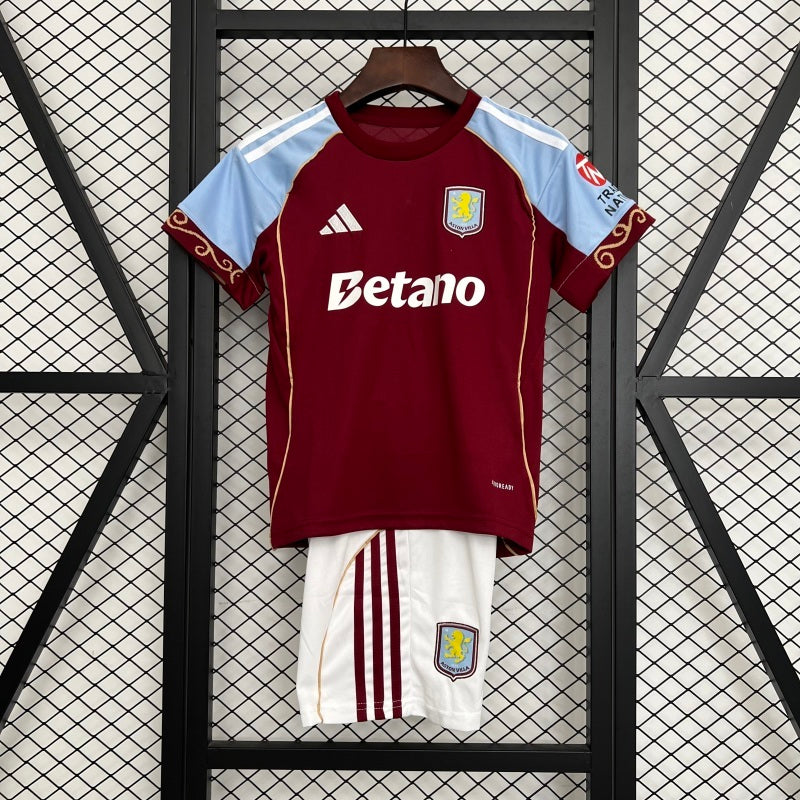 Kit Aston Villa Principal Criança 2025/2026