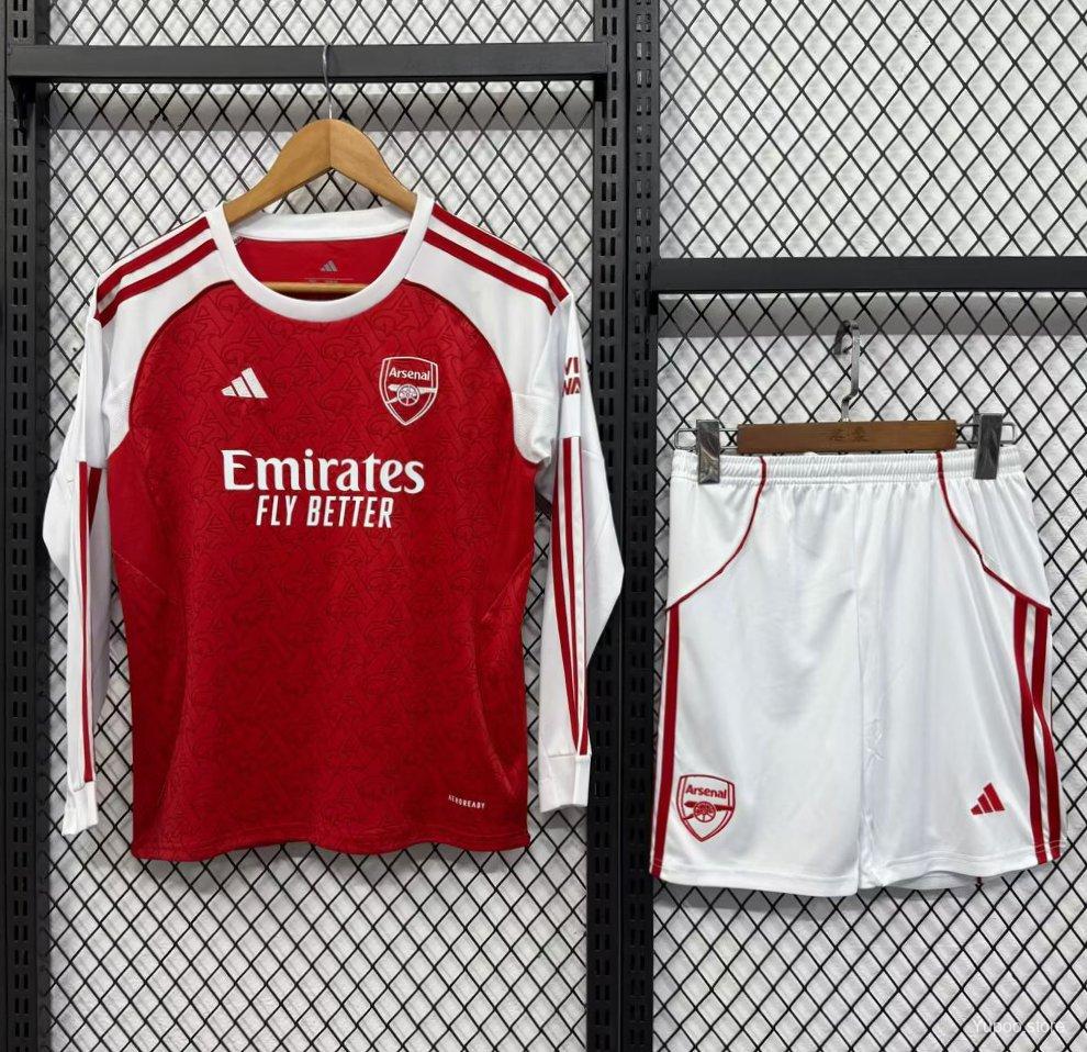 Kit Arsenal Principal Manga Comprida Criança 2025/2026