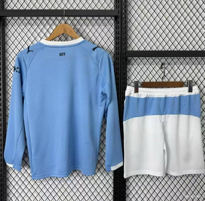 Kit Manchester City Principal Manga Comprida Criança 2025/2026