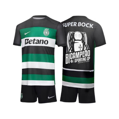 Kit Sporting Principal Bicampeão Criança 2024/2025