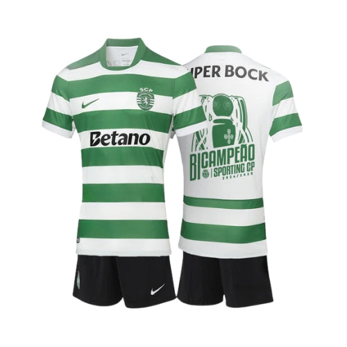 Kit Sporting Principal Bicampeão Criança 2025/2026